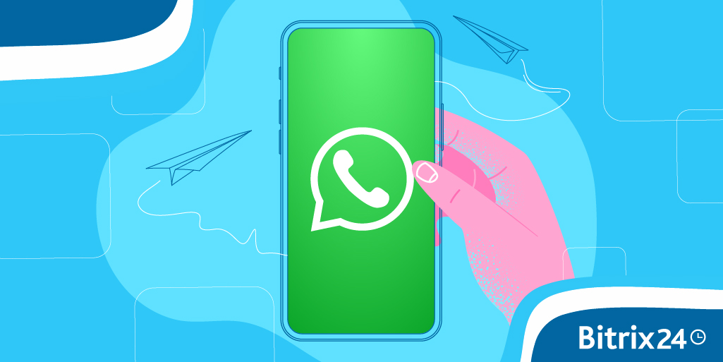 Telefono con el ícono de whatsapp en la pantalla